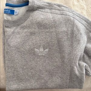 Adidas Men's Gray Crewneck Sweater